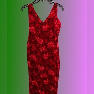 Vintage I.N.C. Red long sleeveless dress
